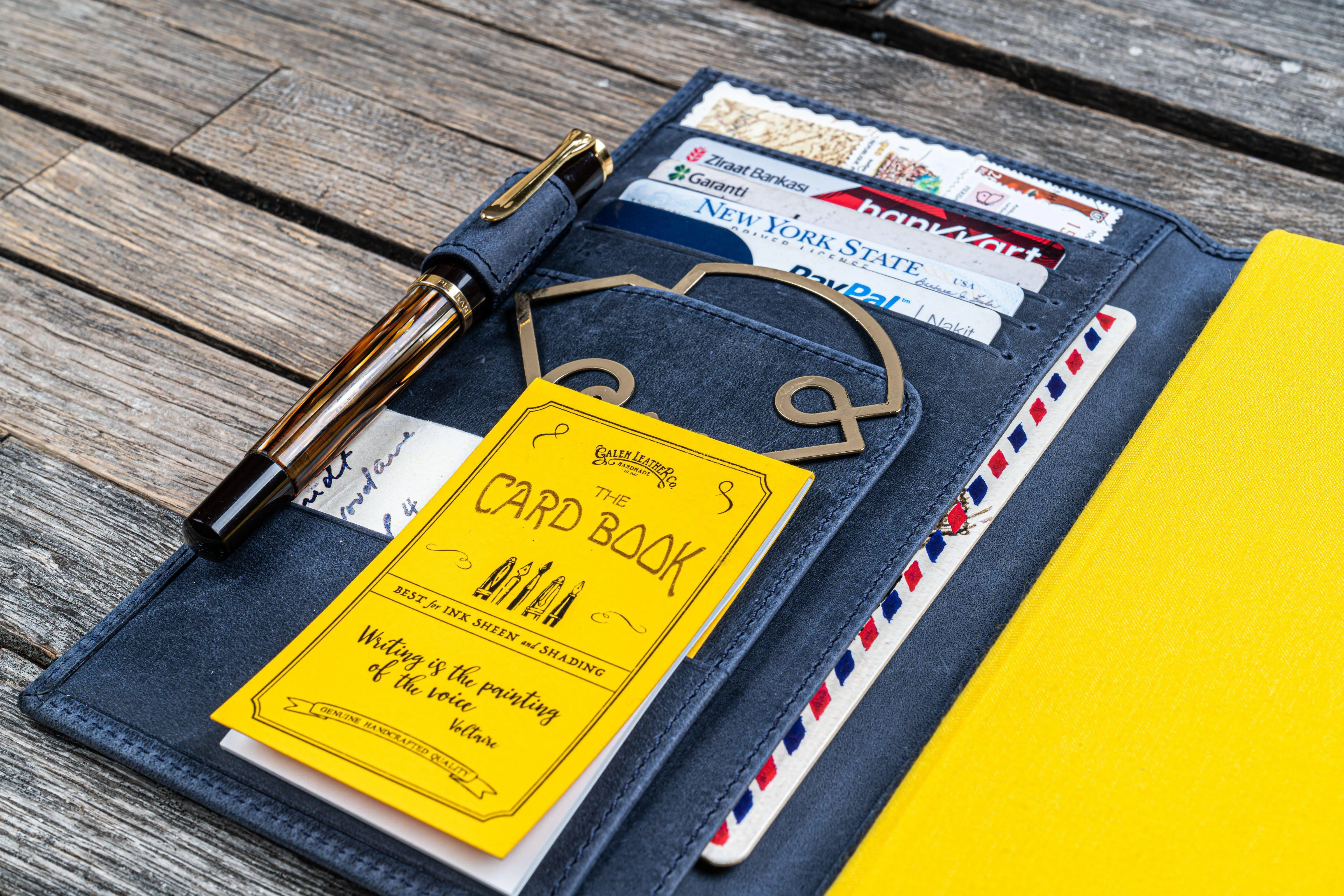 Leather Hobonichi Weeks Mega Cover - Crazy Horse Navy Blue