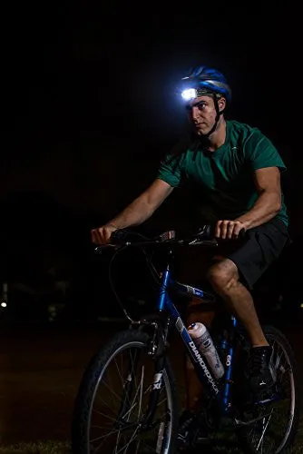 LED Headlamp - Great for Camping, Hiking, Dog Walking, and Kids. One of the Lightest (2.6 oz) Headlight. Best Flashlight. Water & Shock Resistant with Red Strobe. 3 AAA Duracell Batteries Included.