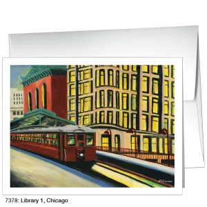 Library 1, Chicago, Greeting Card (7378)