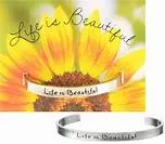 Life Is Beautiful Pewter Cuff