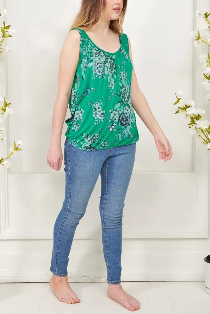 Lily Flower Print Viscose Top