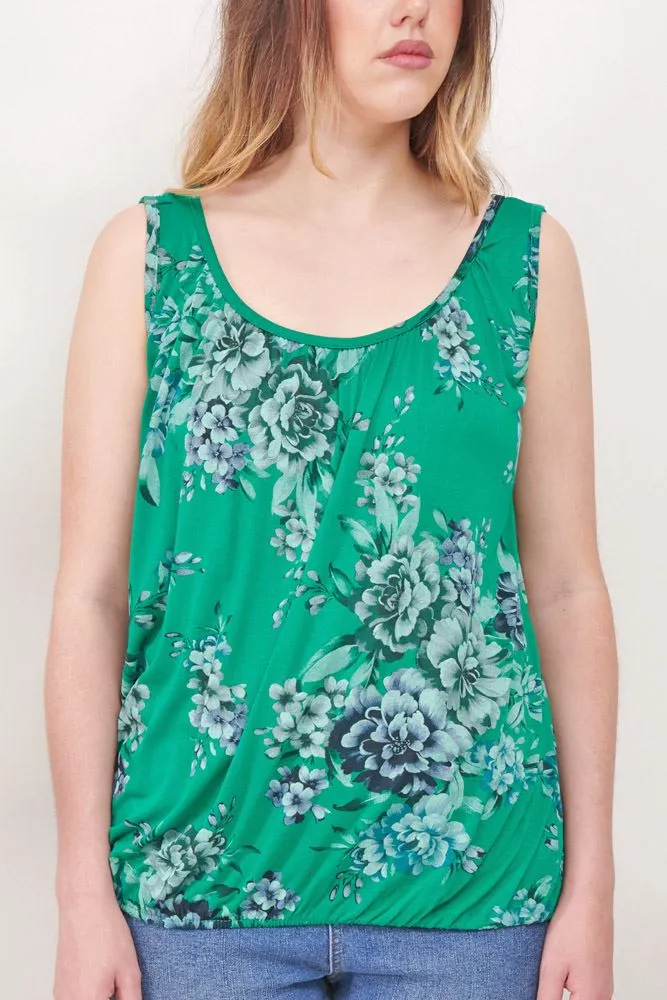 Lily Flower Print Viscose Top