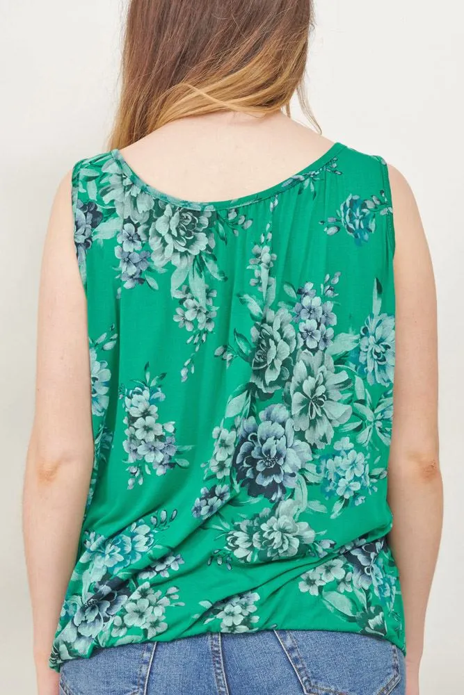 Lily Flower Print Viscose Top