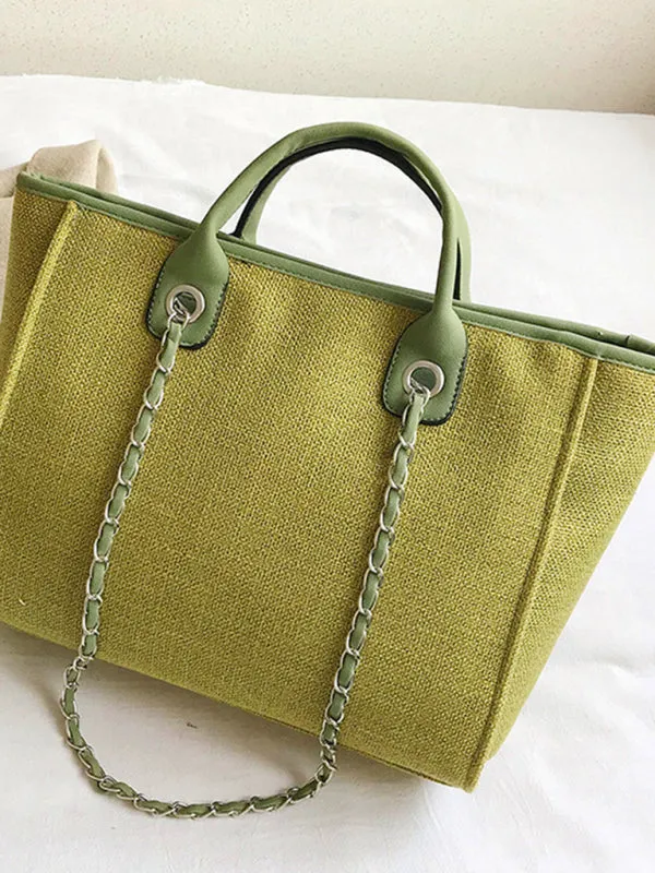 Lime Large Tote Bag