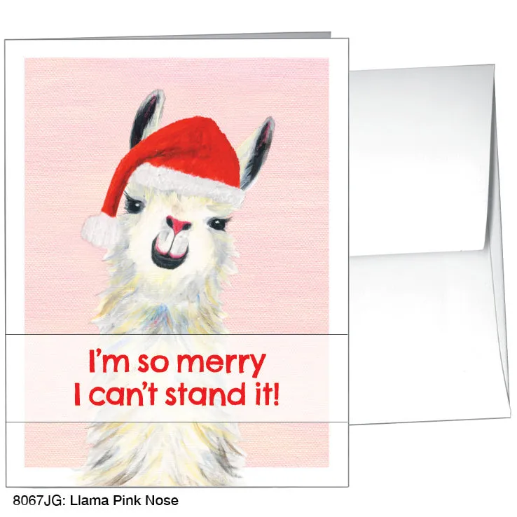 Llama Pink Nose, Greeting Card (8067JG)