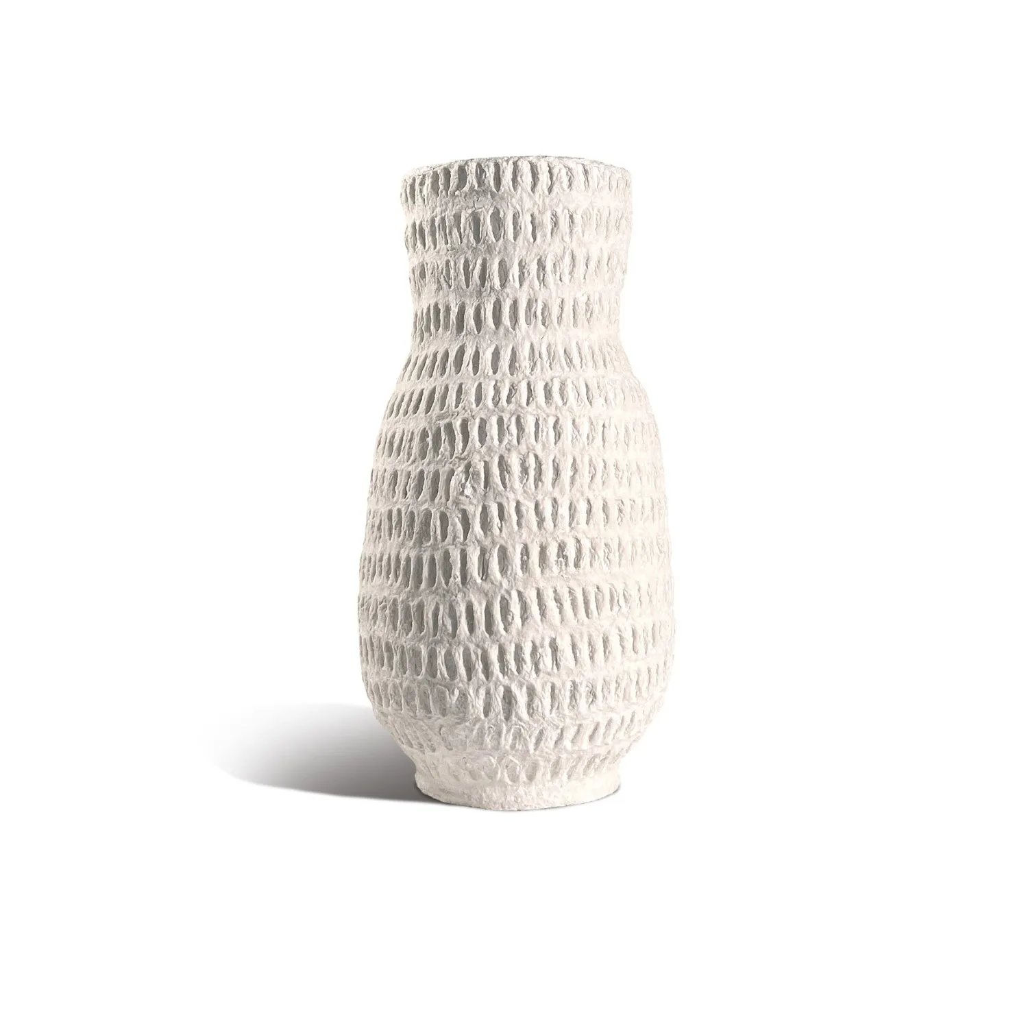 Long Stem Cotton Mache Vase