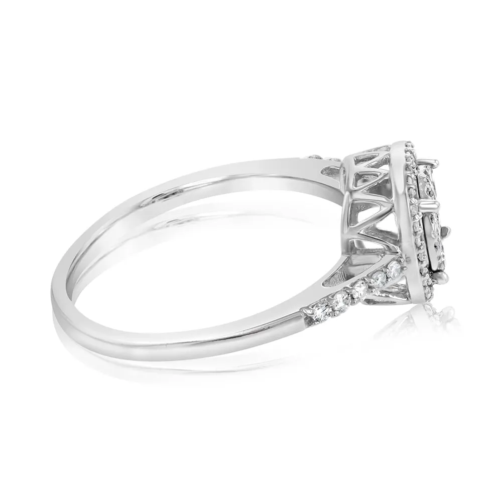 Luminesce Lab Grown 1/4 Carat Diamond Silver Ring