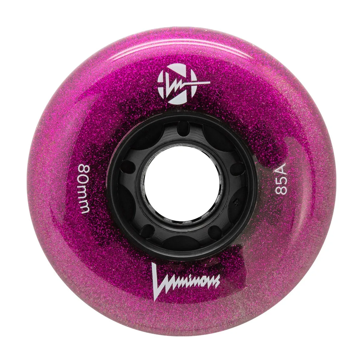 Luminous LED Inline Skate Wheels 80mm/85A - Purple Haze - SOLD BY THE SINGLE WHEEL