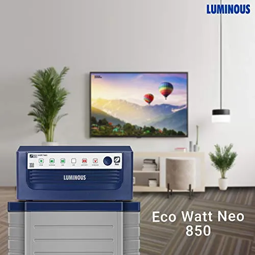 Luminous UPS Square Wave Eco Watt Neo 900 Inverter for Home, Office, and Shops