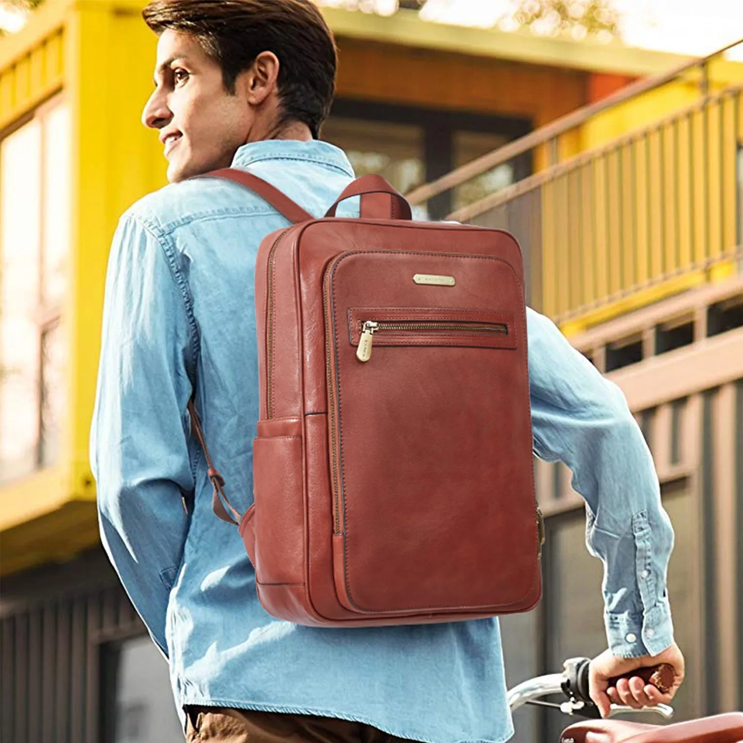 Luxury Italian Leather Backpack for Men