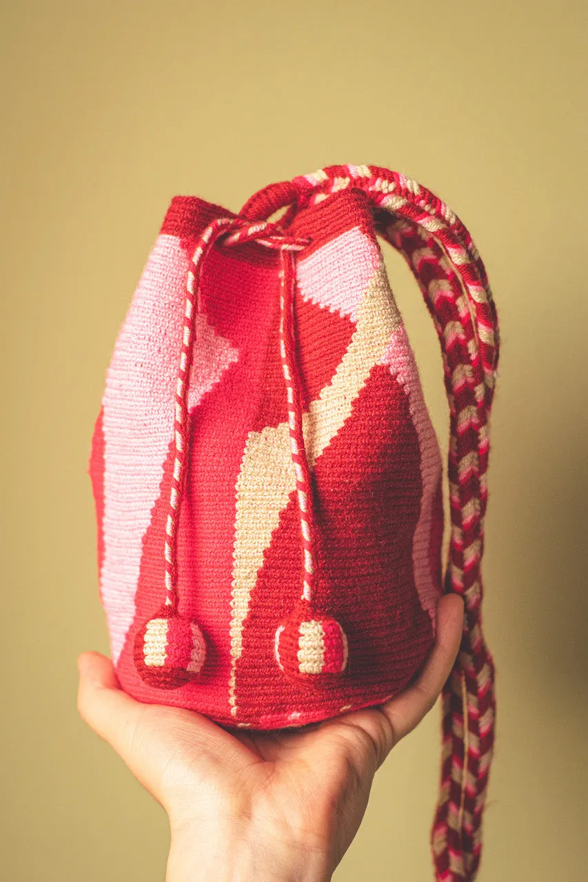 Makki Mini Pouch with Pom Poms - Watermelon