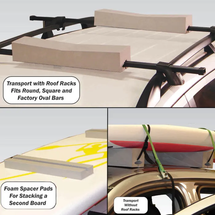 Malone Deluxe Stand-Up Paddle Board/Surfboard Roof Rack (Closeout)