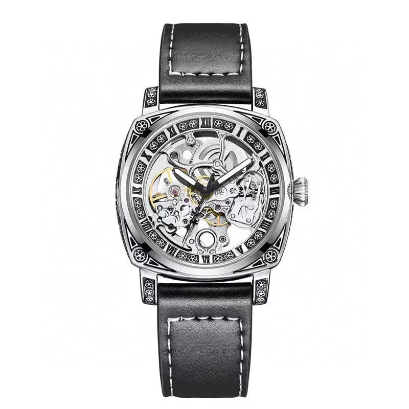 Men's Automatic Luminous Carved Mechanical Watch