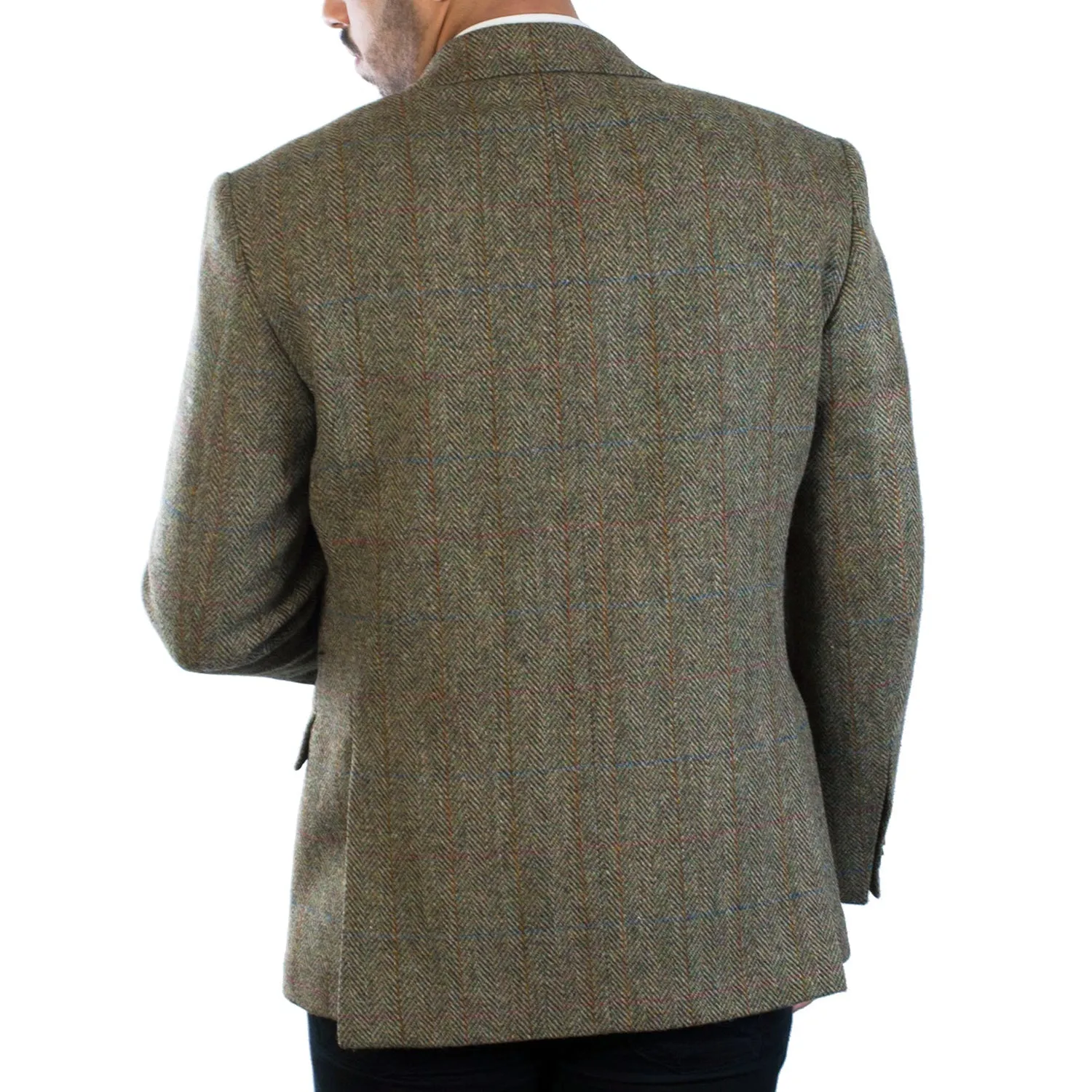 Men's Barra Harris Tweed Jacket  Green Check