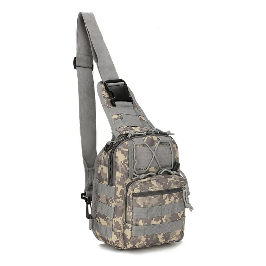 Men's Cycling Shoulder Bag Army Camouflage Tactical Chest Bag Outdoor Mountaineering Portable Satchel Bag