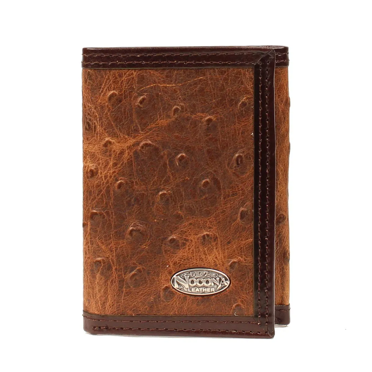 MENS NOCONA OSTRICH TRIFOLD WALLER