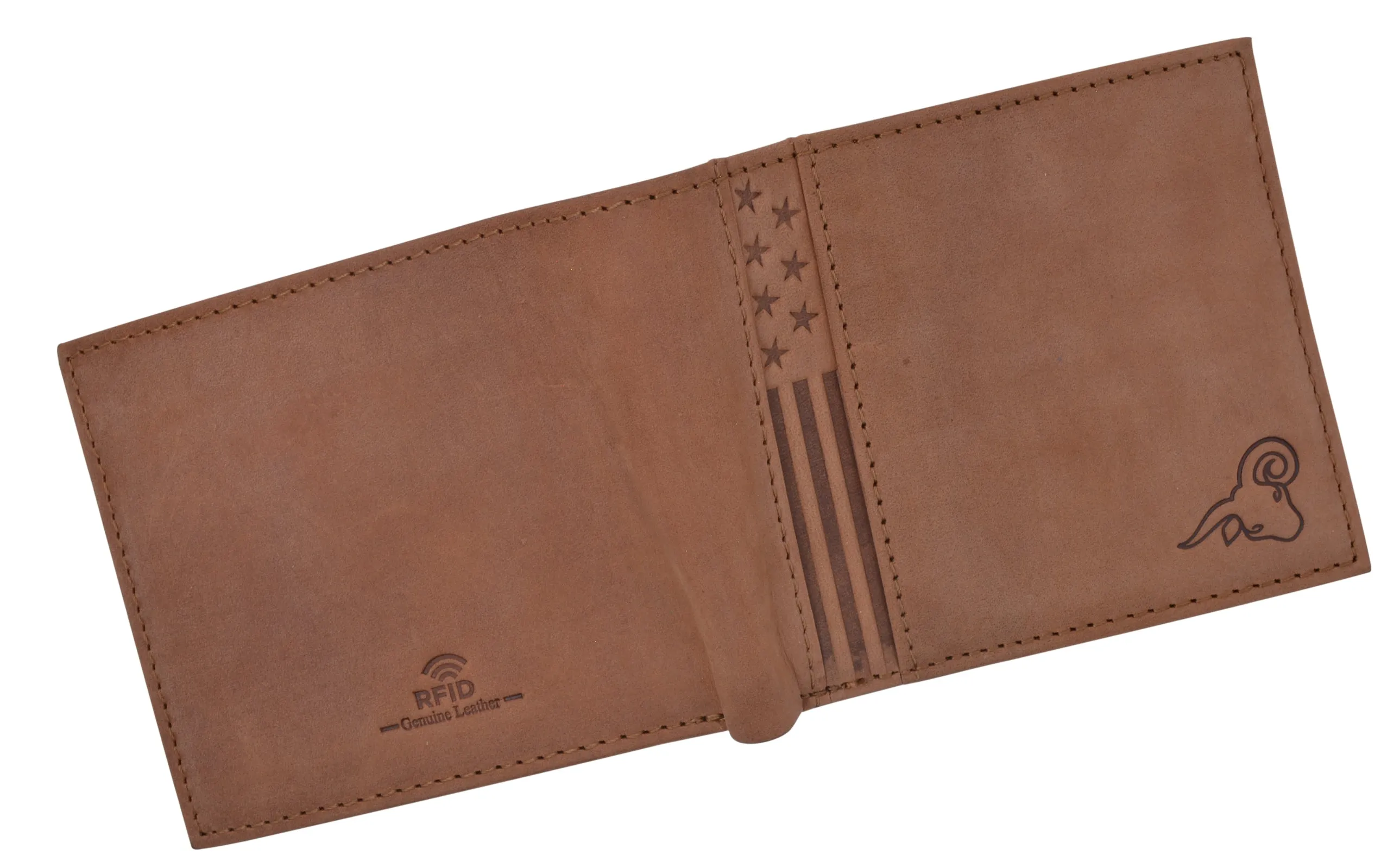 Mens Slim Bifold Wallet RFID Blocking Front Pocket Wallets for Men USA Stars & Stripes Minimalist