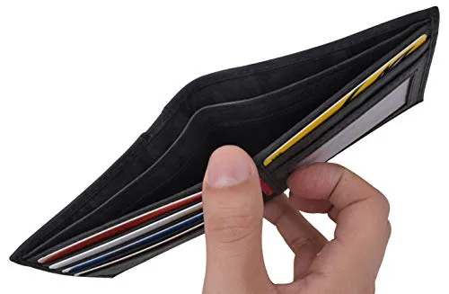 Mens Slim Bifold Wallet RFID Blocking Front Pocket Wallets for Men USA Stars & Stripes Minimalist