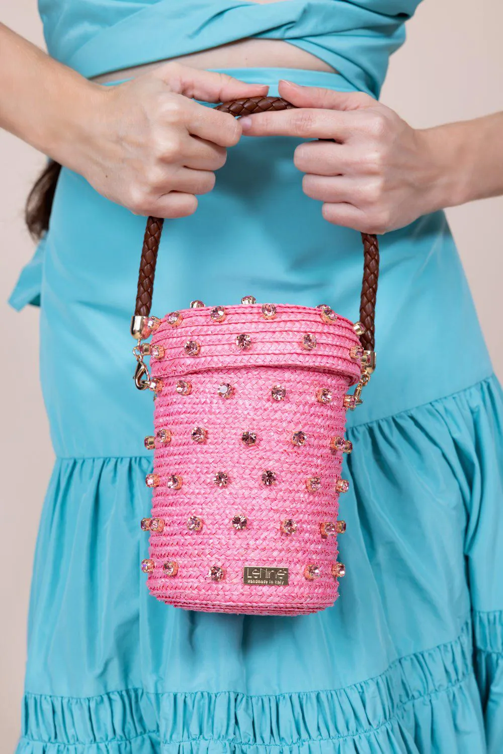 Mini Cylinder Mono Bag - Light Rose