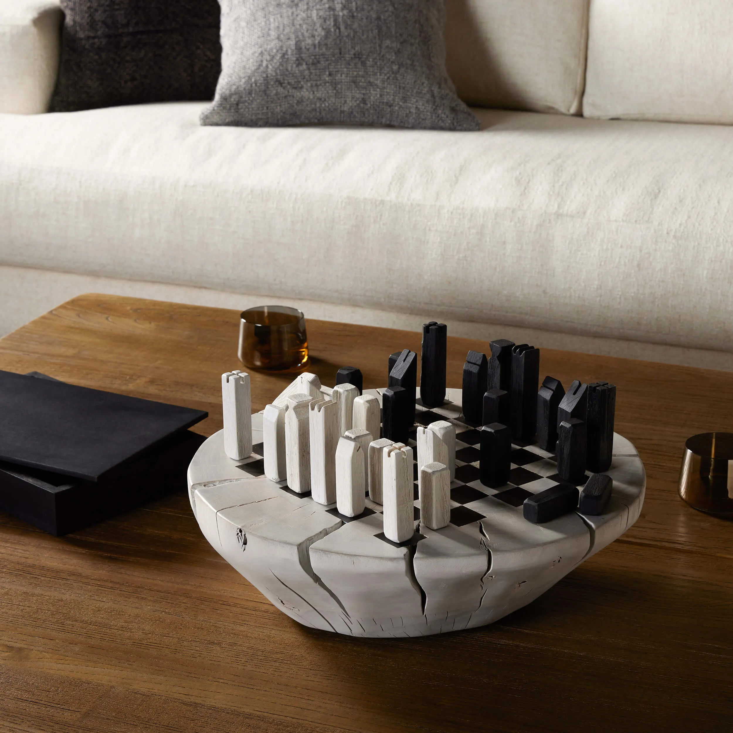 Modern Chess Set, Ivory