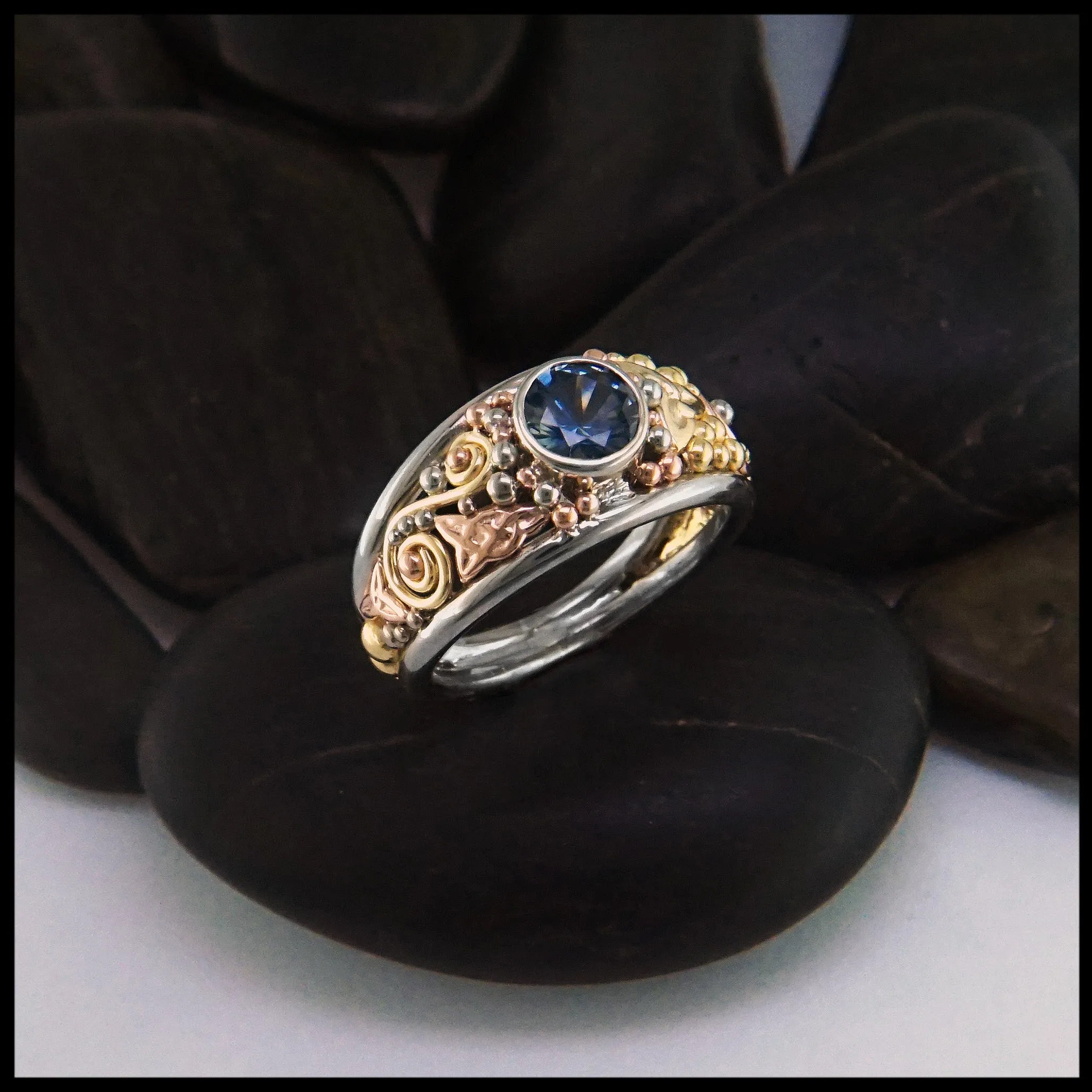 Montana Sapphire Celtic Ring