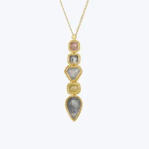 Multi-Colored Diamond 18k One-of-a-Kind Necklace