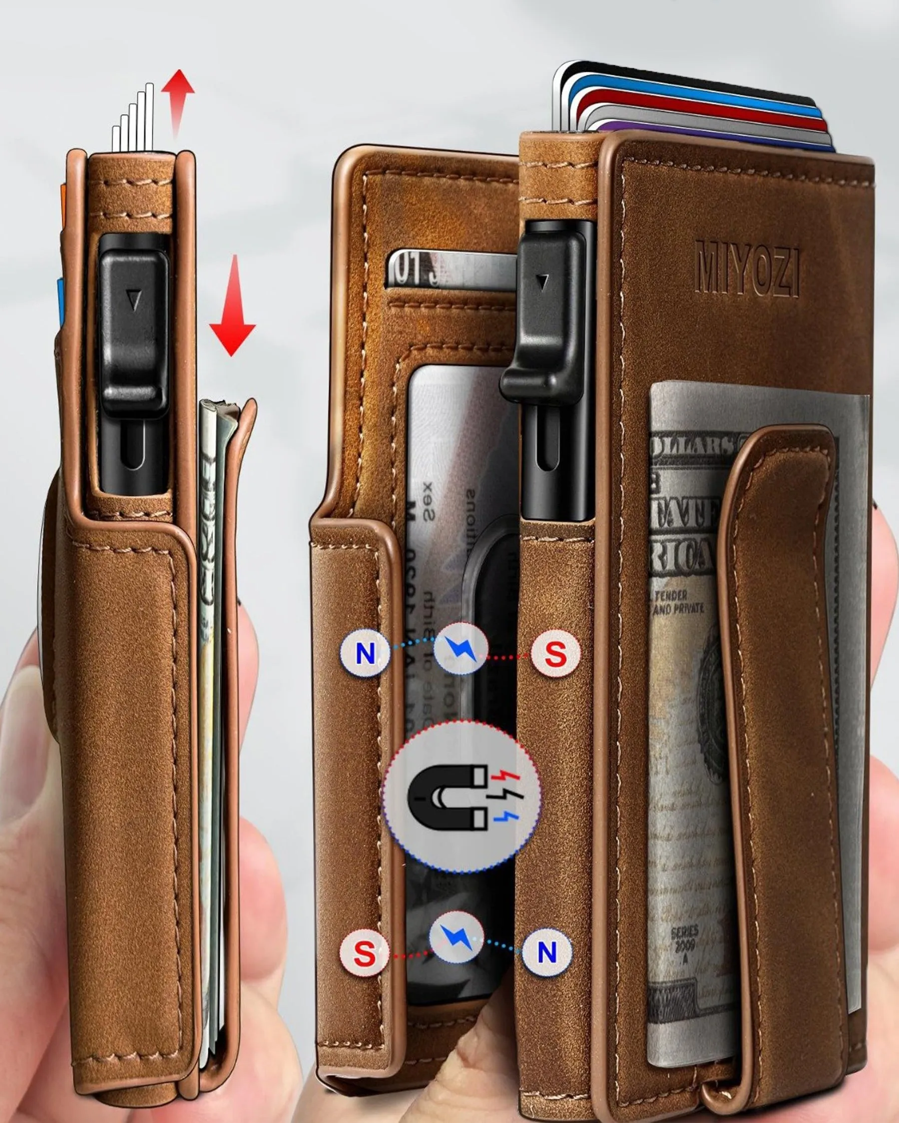 Multi-functional Slim Leather Wallet