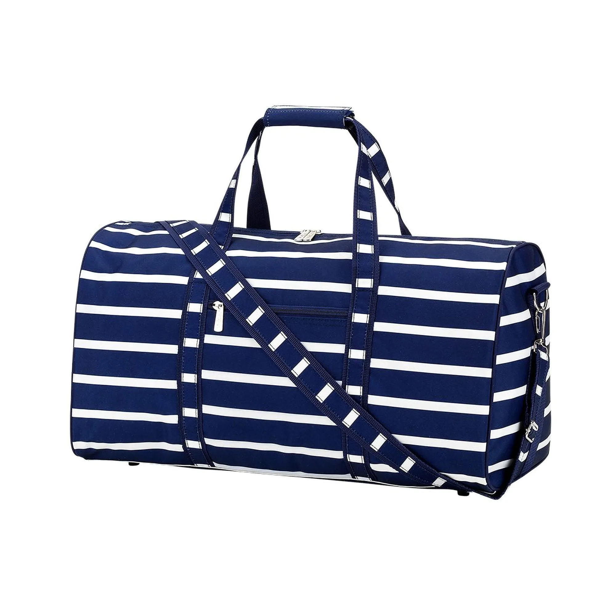 Navy Stripe Duffel Bag