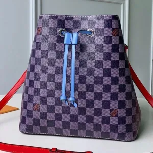 Néonoé Bucket Bag In Damier Azur Canvas Black 2019 Collection