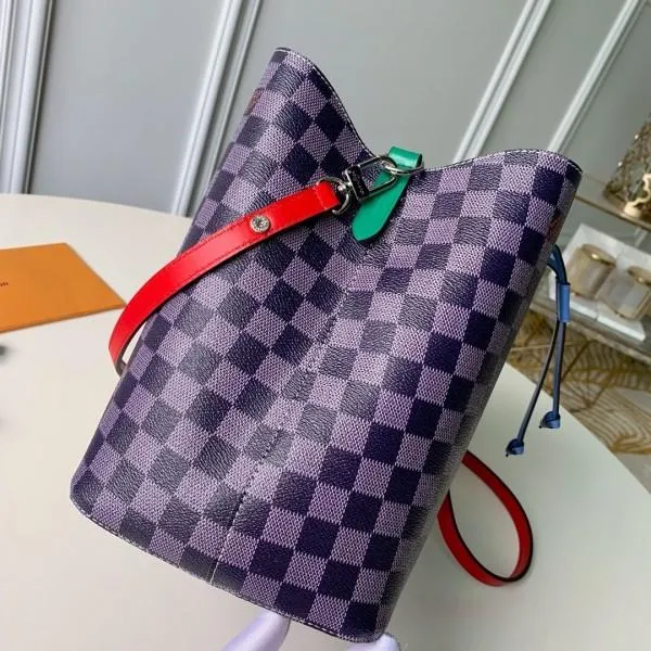 Néonoé Bucket Bag In Damier Azur Canvas Black 2019 Collection