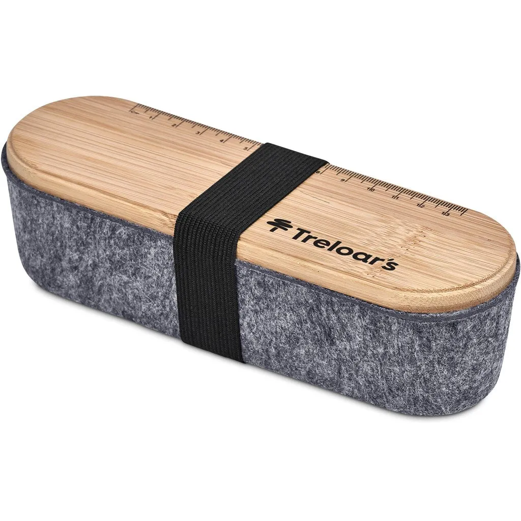 Okiyo Byoga Recycled PET Felt & Bamboo Stationery Case