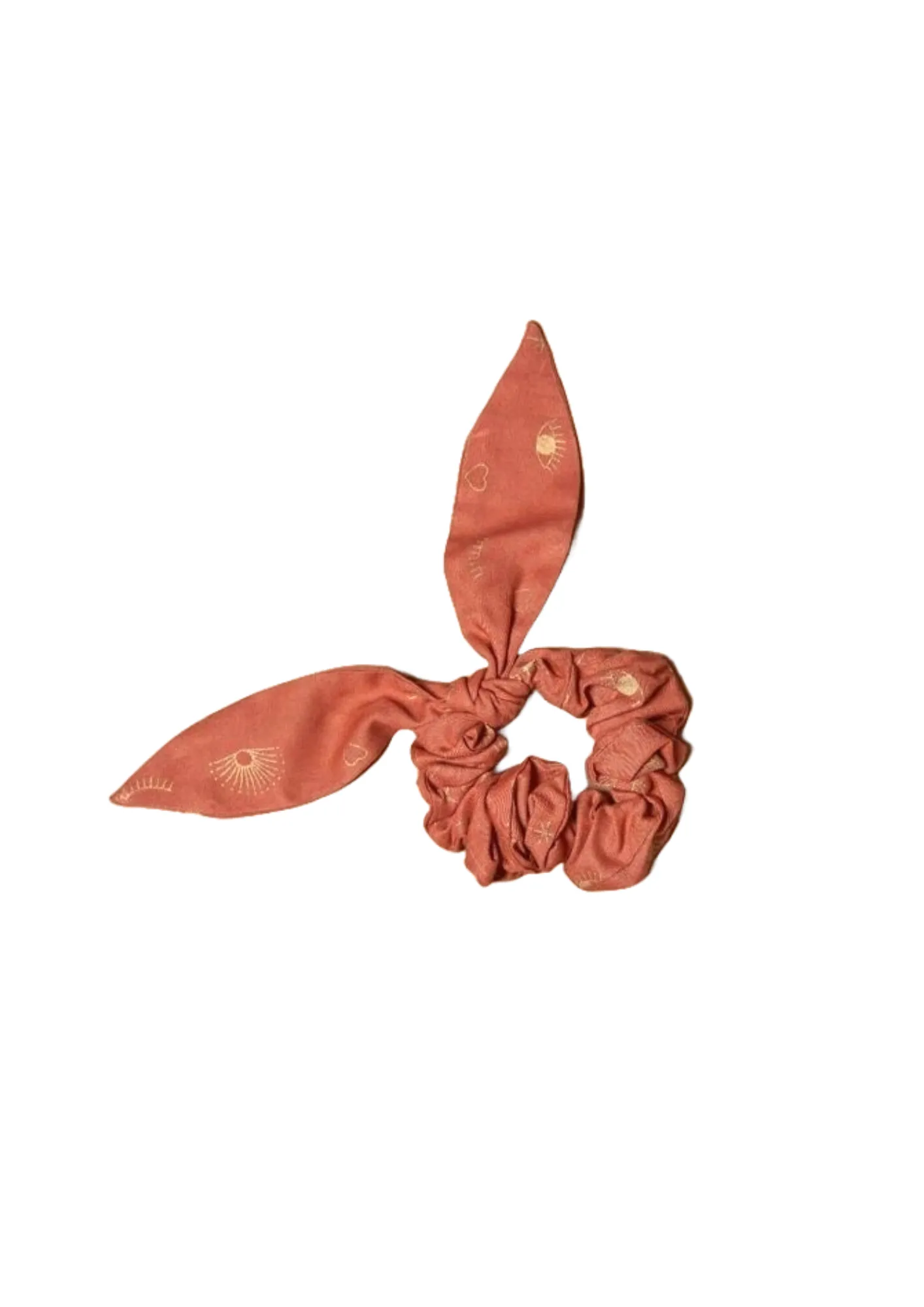 ORANGE SCRUNCHIE WITH GOLDEN DETAILS