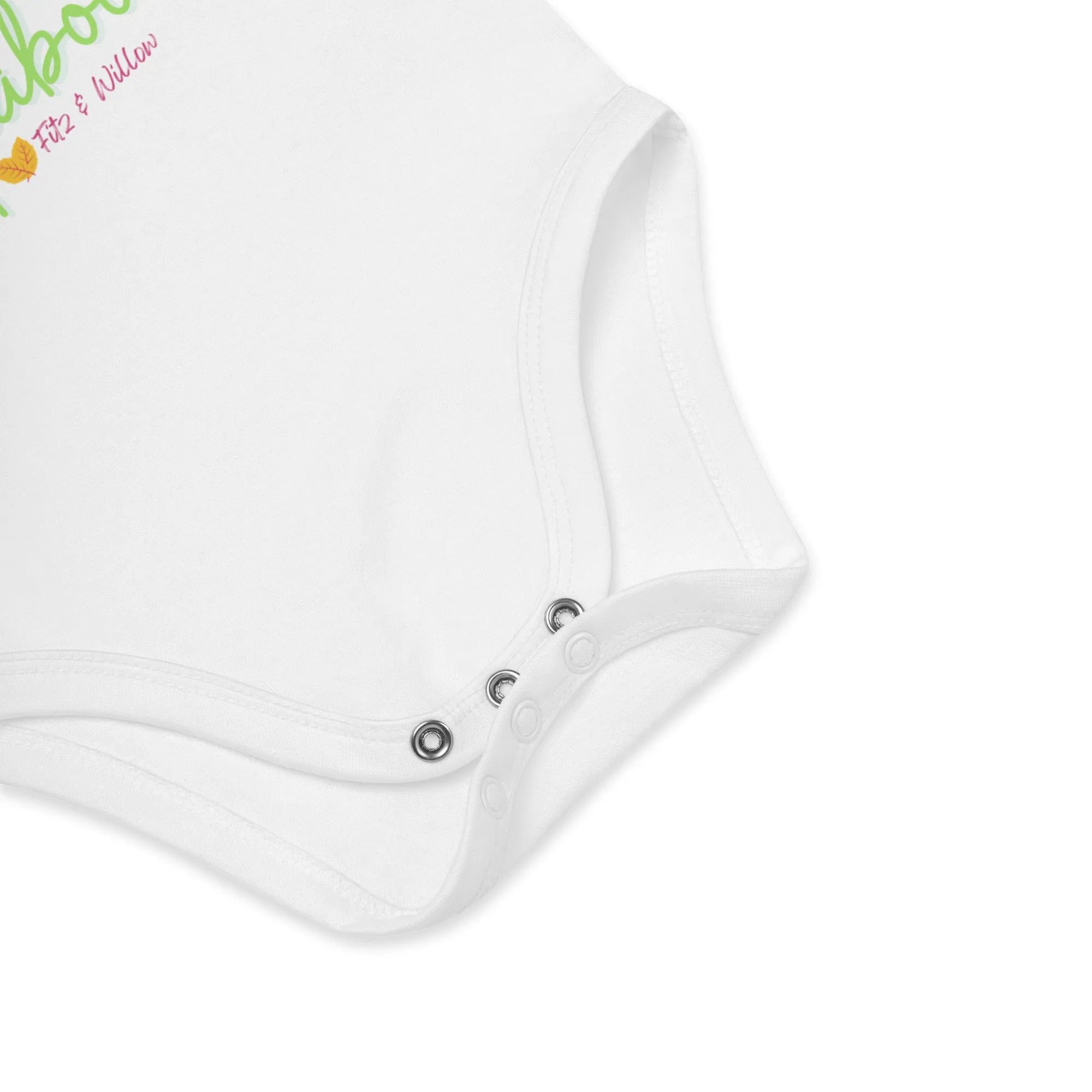 Organic cotton baby bodysuit, Letter S - Fitz & Willow