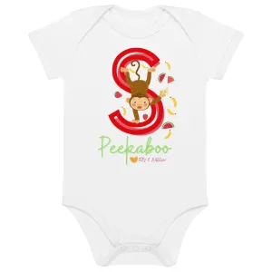 Organic cotton baby bodysuit, Letter S - Fitz & Willow