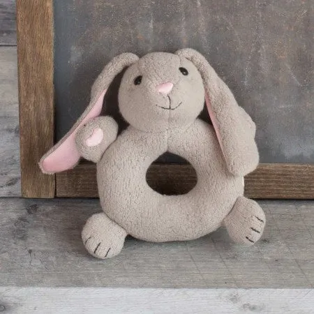 Organic Cotton Soft Bunny Rattle - Apple Park