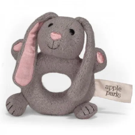 Organic Cotton Soft Bunny Rattle - Apple Park