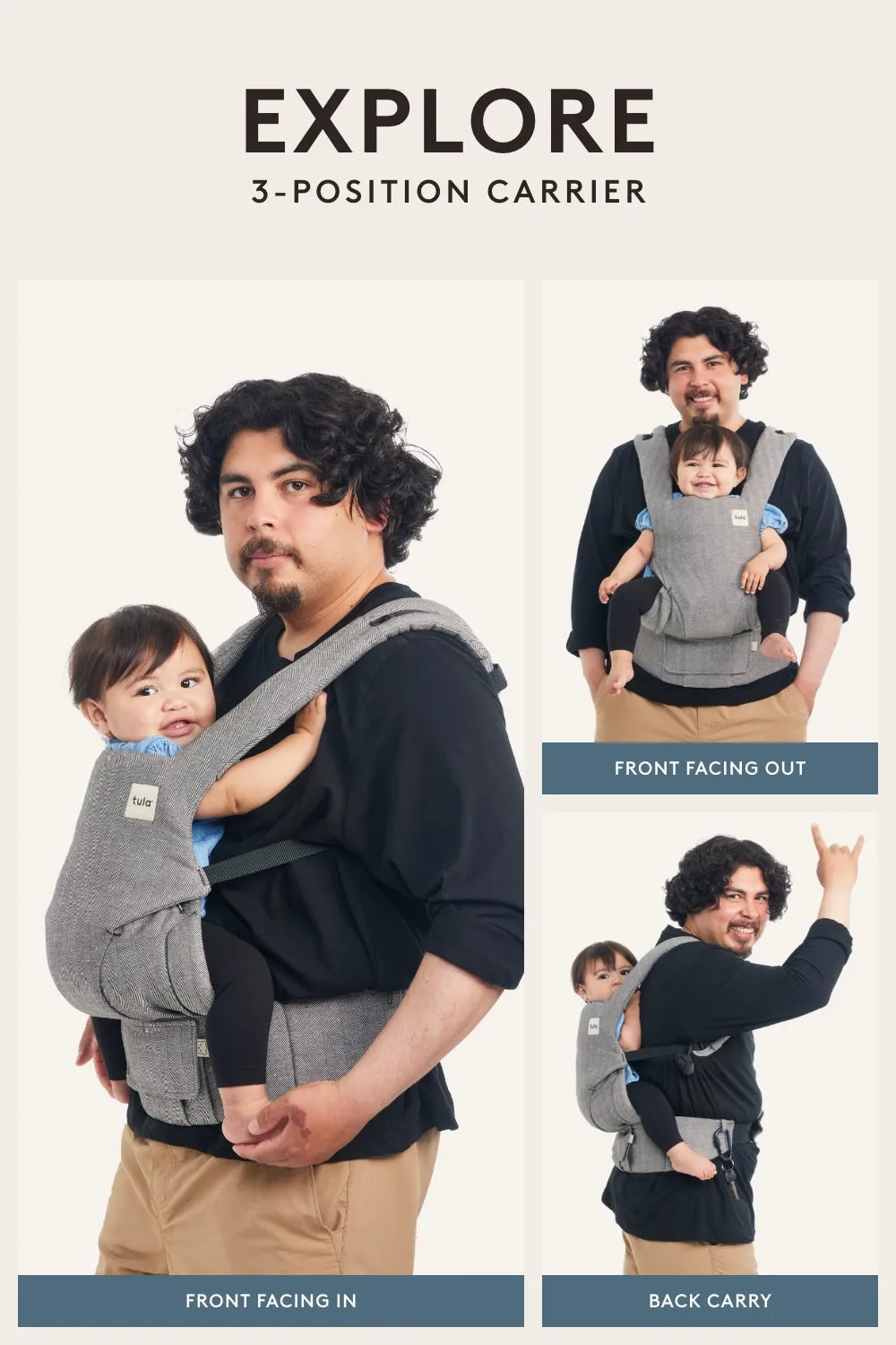 Overcast - Mesh Explore Baby Carrier