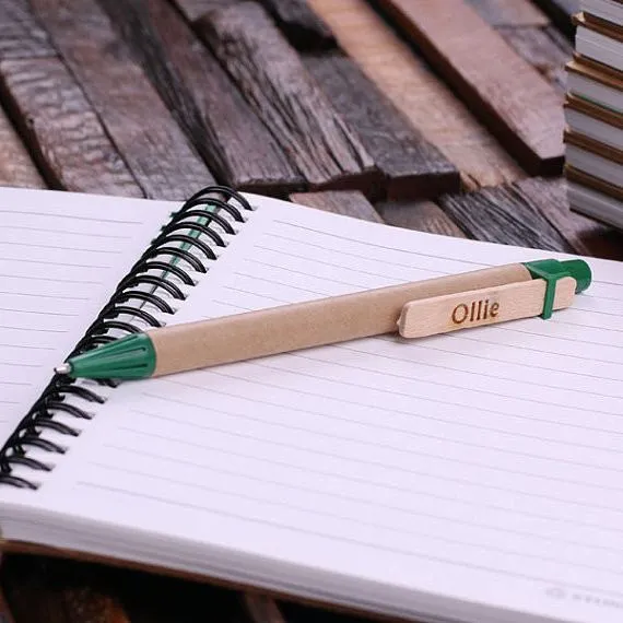 Personalised Eco-Friendly Notebook and Pen