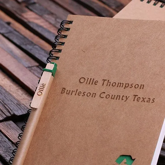 Personalised Eco-Friendly Notebook and Pen