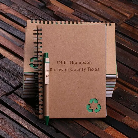 Personalised Eco-Friendly Notebook and Pen