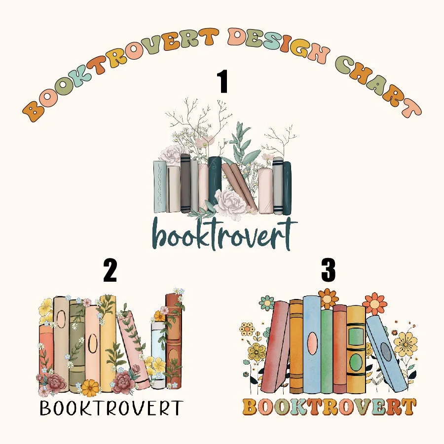 Personalized Booktrovert Cotton Canvas Tote Bag Custom Name Floral Bookish Bag Book Lover Tote Reader Tote Bag Librarian Gift Bag