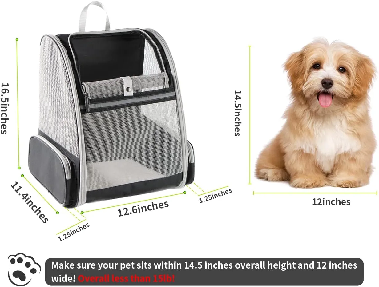 Pet Backpack Carrier for Small Cats Dogs