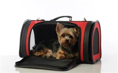 Petote Kelle Bag Airline Approved Dog Carrier - Red