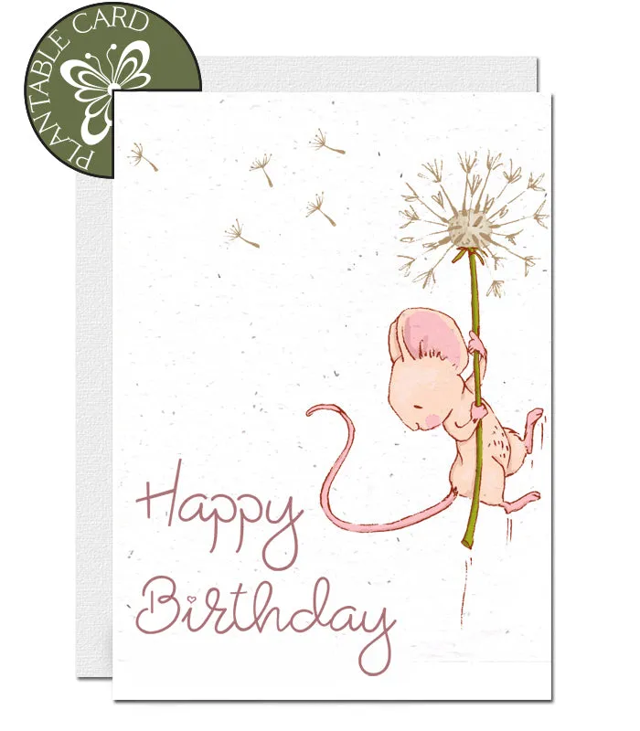 Plantable Birthday Card - Mouse