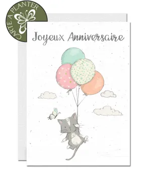 Plantable Birthday Card - The Adventurous Kitten