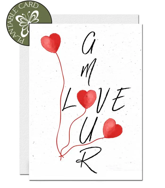 Plantable Valentine's Day Card - Amour