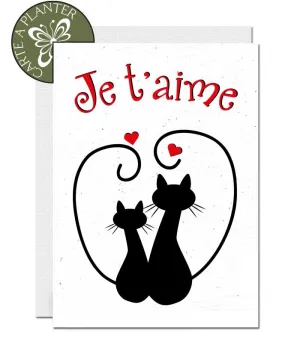 Plantable Valentines Day Card - Love Cats