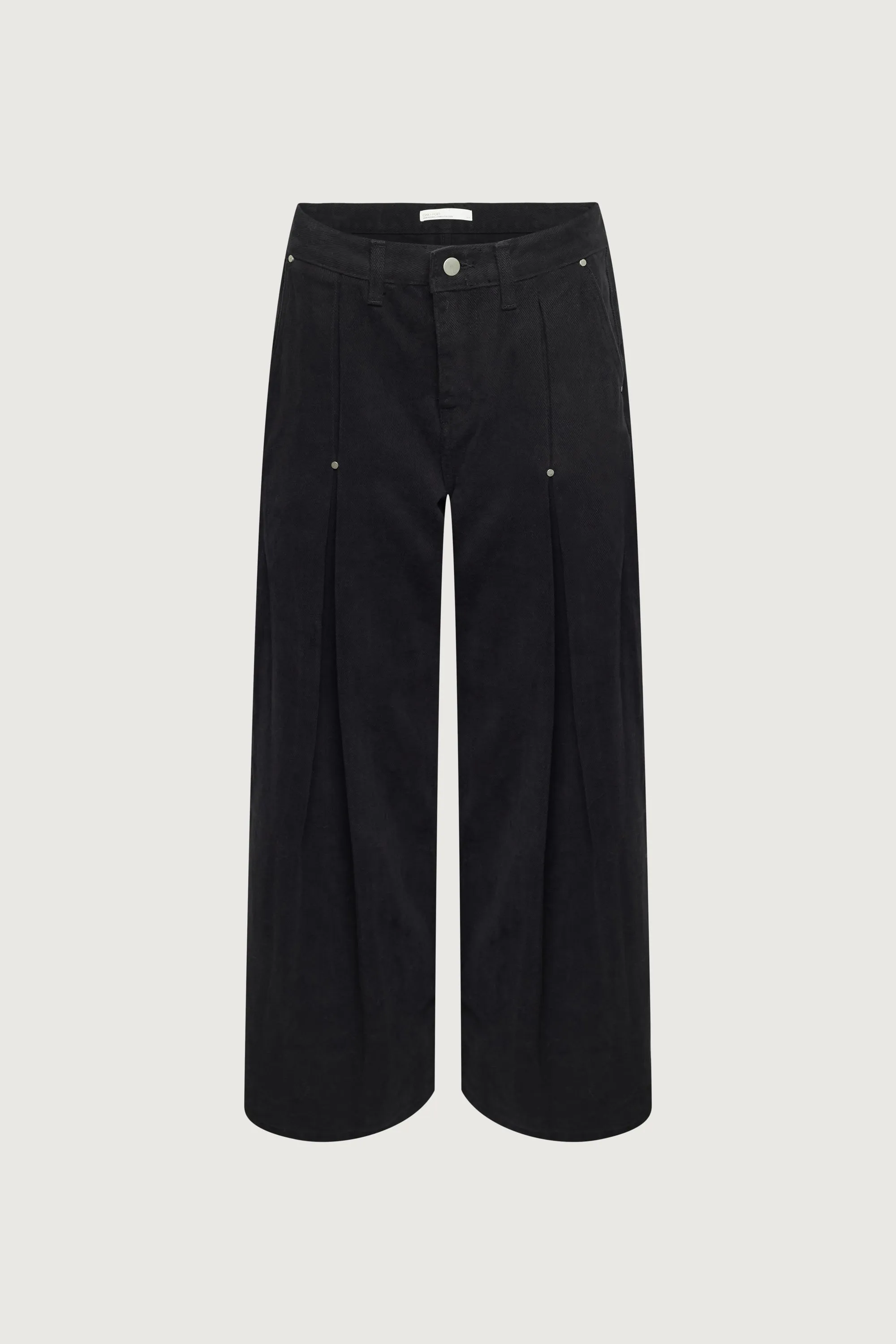 PLEATED PANTS WITH STUD DETAILS