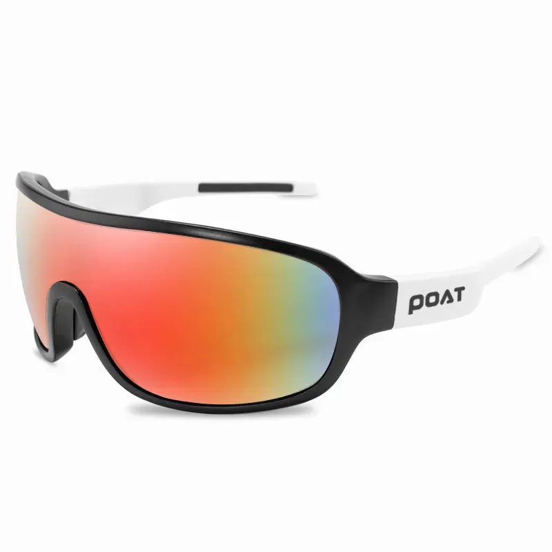 POAT 4 Lens Cycling Glasses UV400 Outdoor Sports Eyewear Fashion Bike Bicycle Sunglasses Mtb Goggles with Case