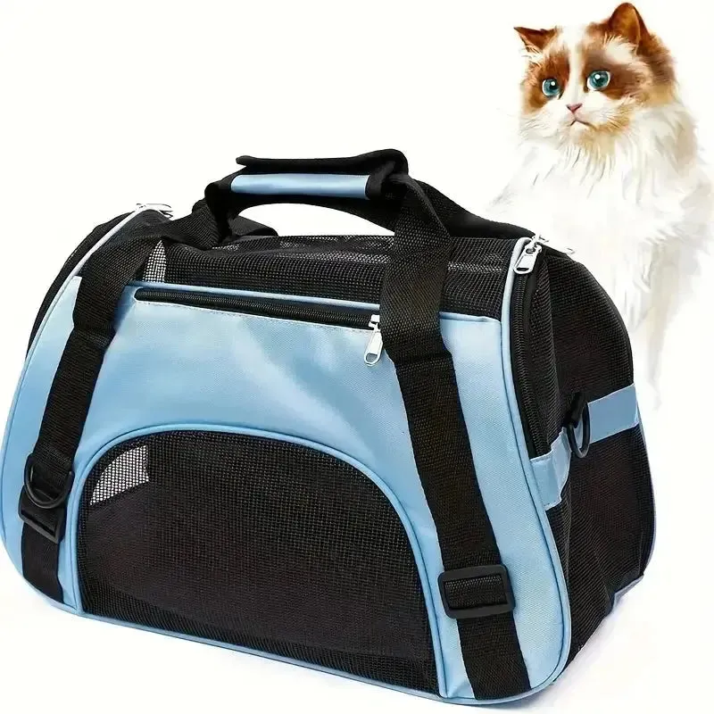 Portable Breathable Pet Travel Carrier Bag - For Dogs & Cats